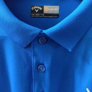 Callaway XXL Blue Swing Tech Solid Opti Dri polo